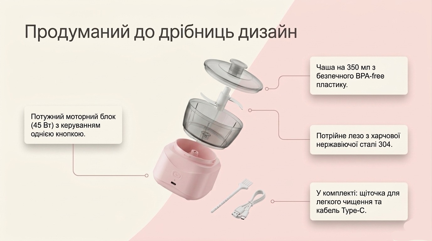 Можливості подрібнювача